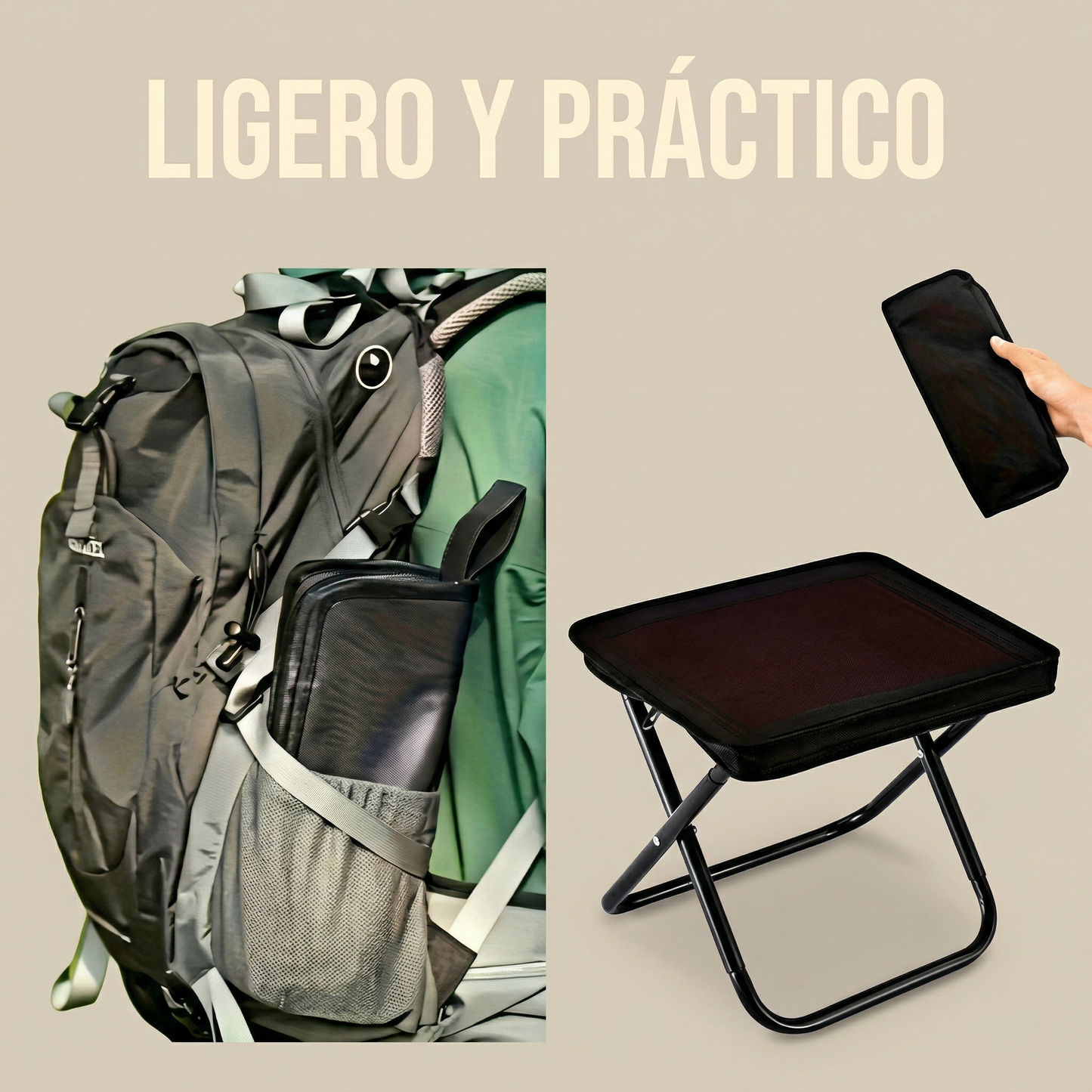 FlexSeat™ Banco Plegable | Comodidad portátil en cualquier lugar