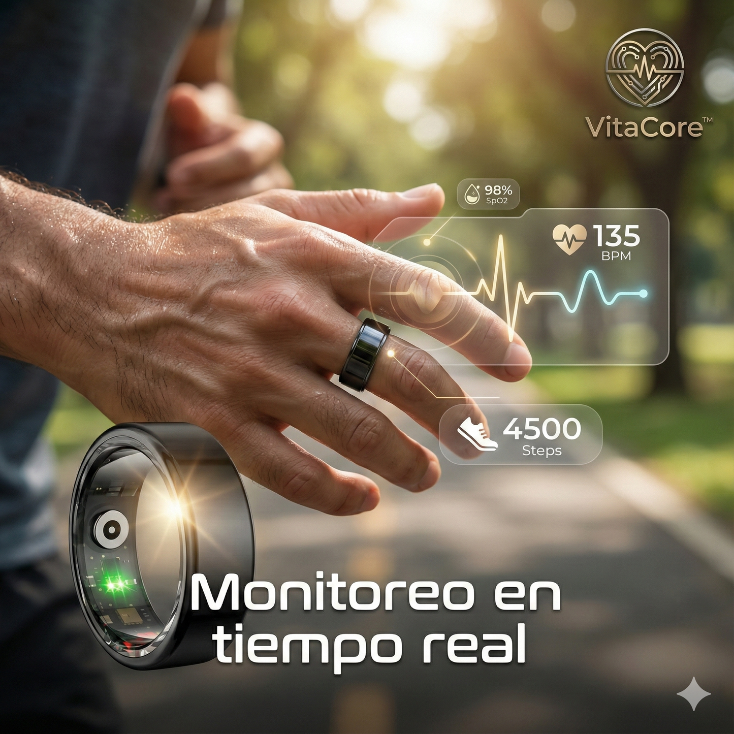 VitaCore™ Anillo Inteligente | Monitoreo completo de tu salud